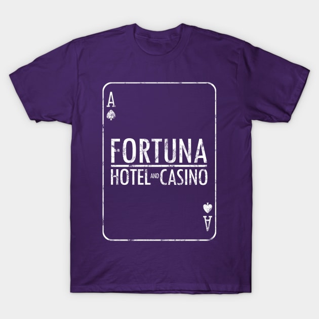 Blood & Truth Fortuna Hotel And Casino Playing Card T-Shirt by StebopDesigns